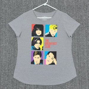 The Breakfast Club T-Shirt Womens L Gray Short Sleeve Teen Movie Graphic Tee